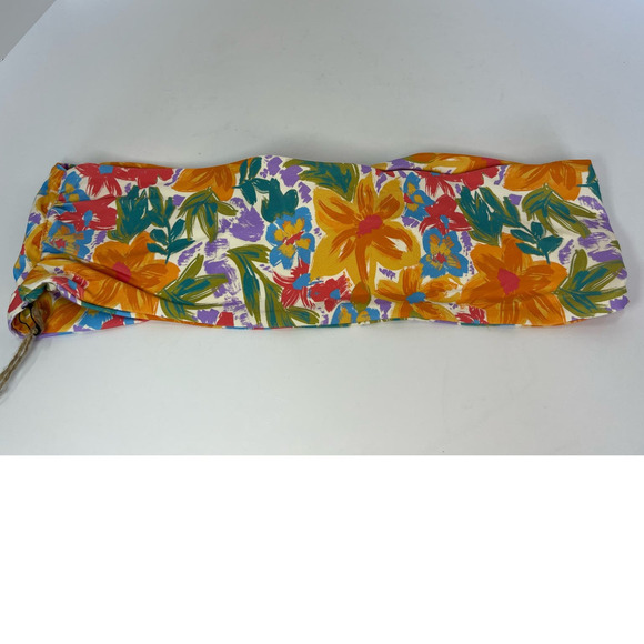 NWT Stone Fox Swim LeLe Bikini Top, Bandeau, Multicolor Floral, size Large - Picture 5 of 13